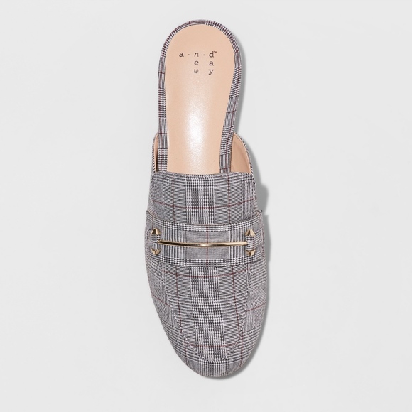 A New Day Remmy Plaid Backless Loafers Shoes New - Picture 2 of 4